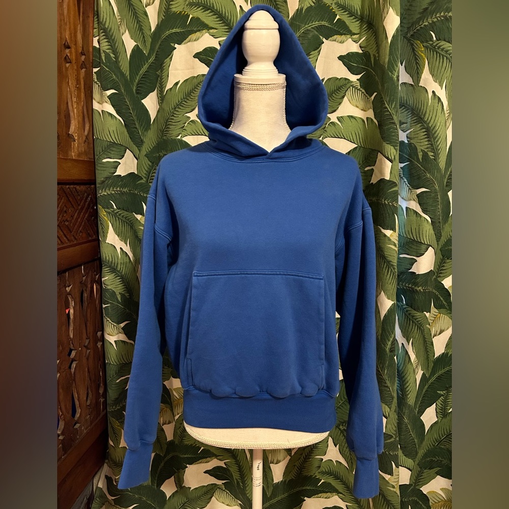 YZY brand blue hoodie